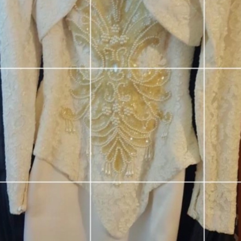Cache Ivory and Gold Wedding Dress.purchased in  1991